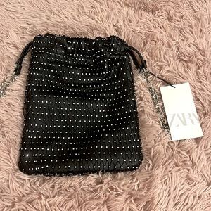 Zara Leather Pouch NWT